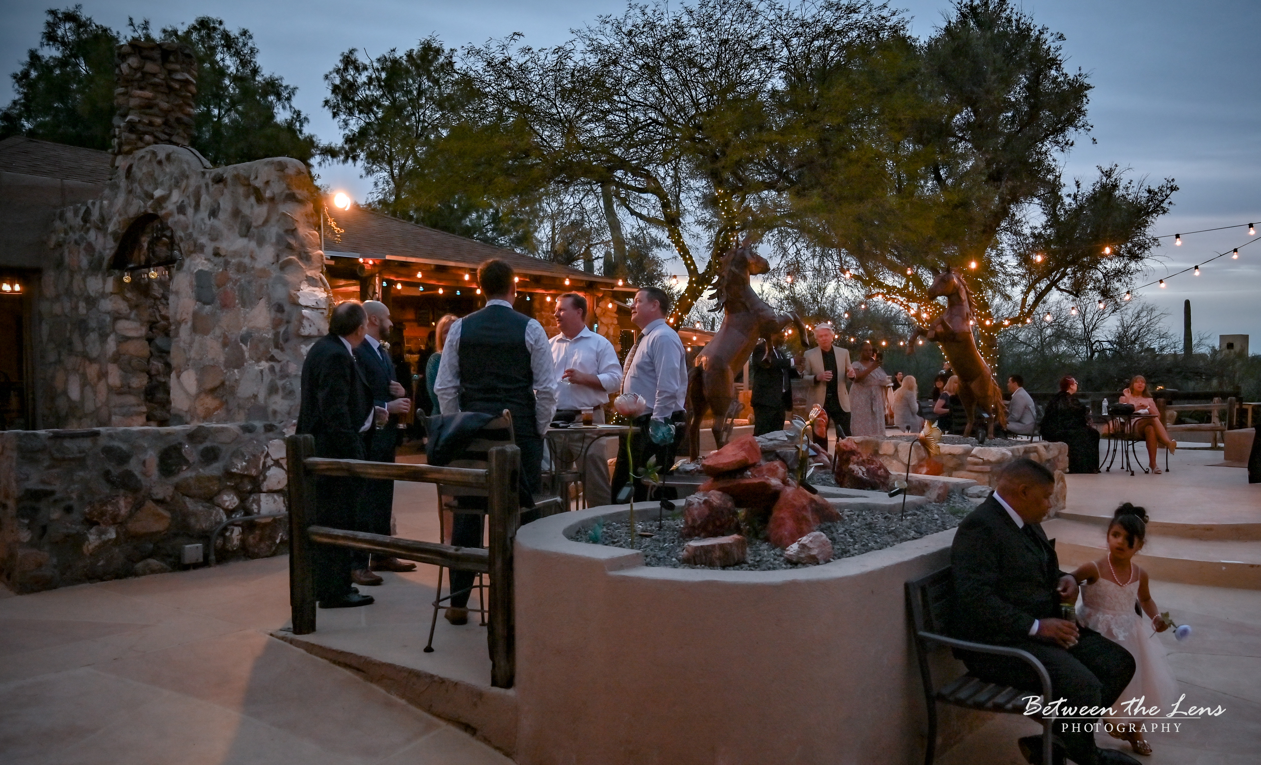 Reception on the Upper Patio and Bar Area